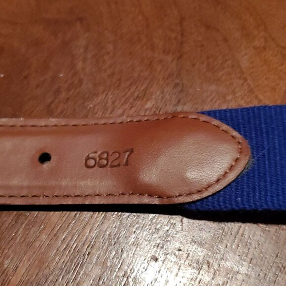 Torino European Ribbed Surcingle Blue Belt 44 - Picture 8 of 9